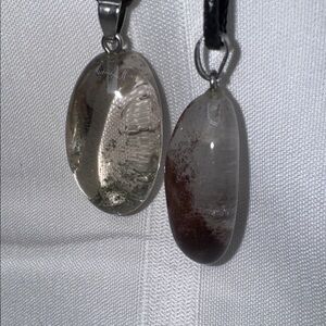 Garden quartz necklace 1.5” pendant on9” choose one A or B